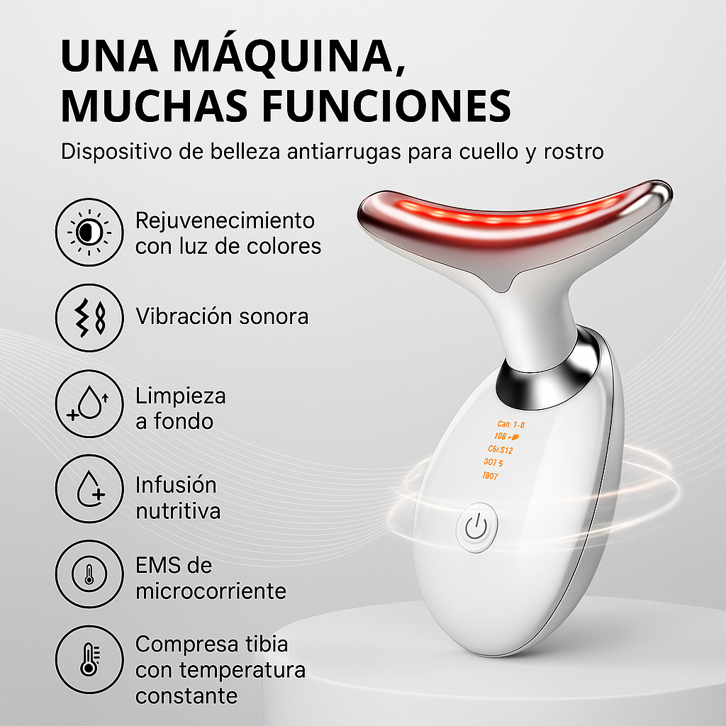 Masajeador Facial Led Eléctrico ✨ – Rejuvenecimiento y Lifting en Casa ✨😍
